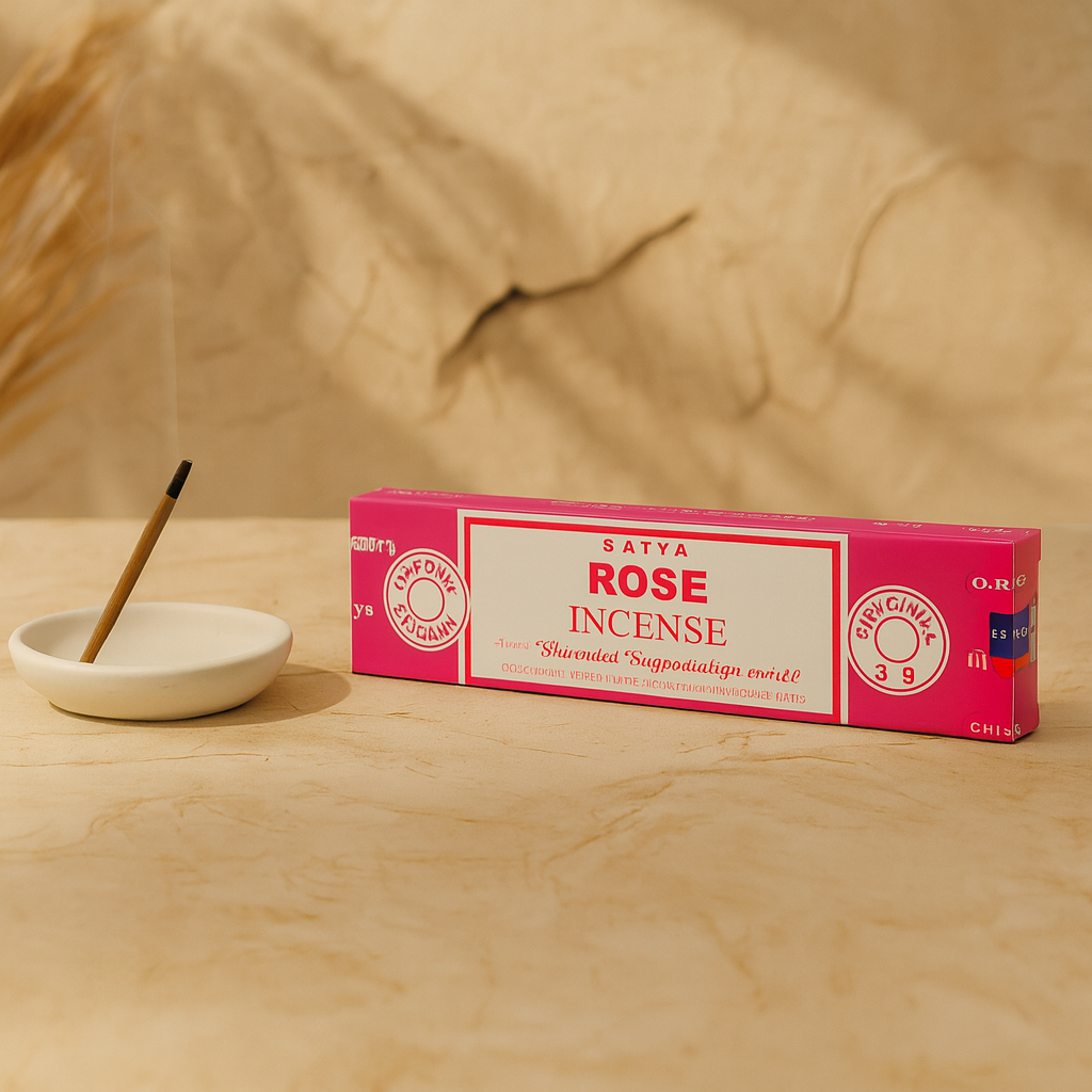 Encens Rose Satya - Bâtons d'encens floral pour harmonie et tendresse