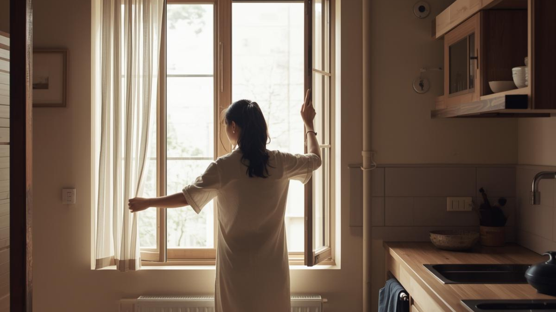 Encens naturel brûlant pour purifier l'intérieur d'une maison