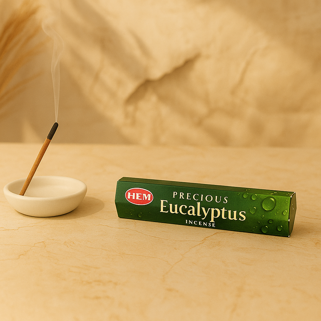 Encens Eucalyptus HEM - Bâtons d'encens frais pour purification de l'air
