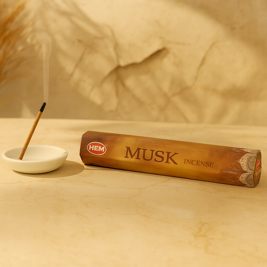 Encens Musc Égyptien HEM - Bâtons d'encens sensuel pour ancrage et confiance

