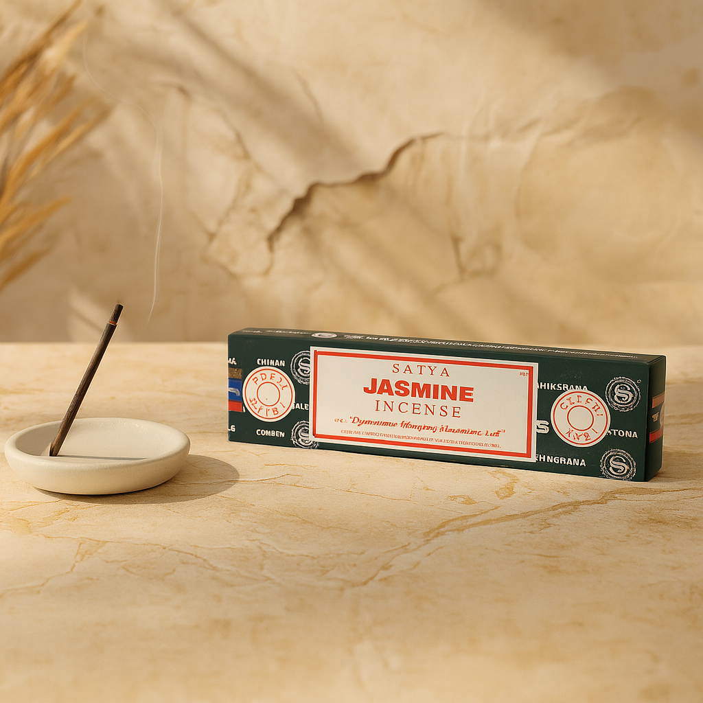 Encens Jasmin Satya - Bâtons d'encens floral pour relaxation et créativité
